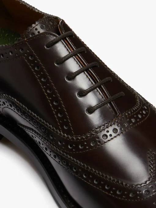 Monogram Double Brogue Wingtip Brown Leather - Weejun Works