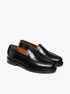 Monogram Loafers Black Leather
