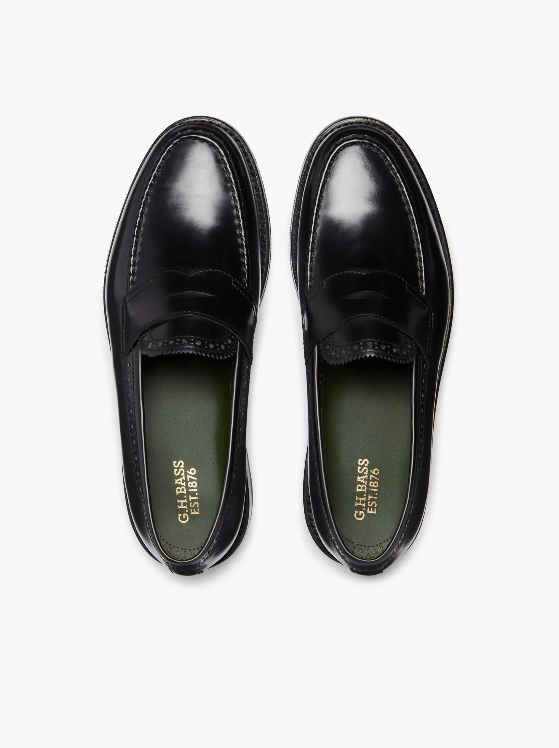 Monogram Loafers Black Leather