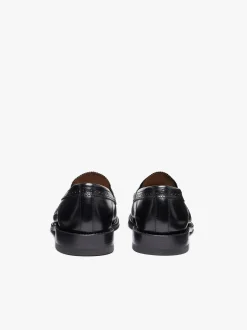 Monogram Loafers Black Leather