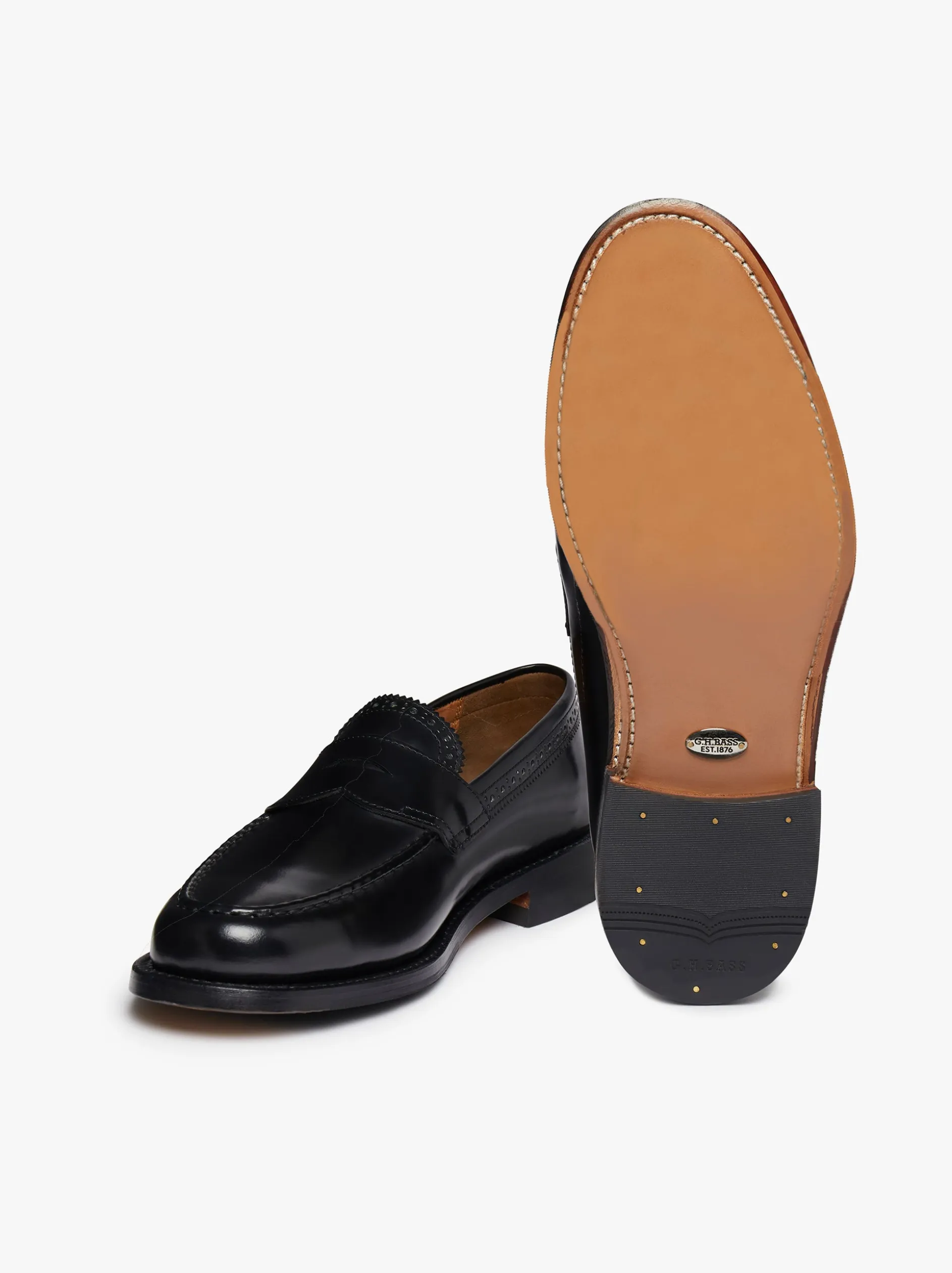 Monogram Loafers Black Leather