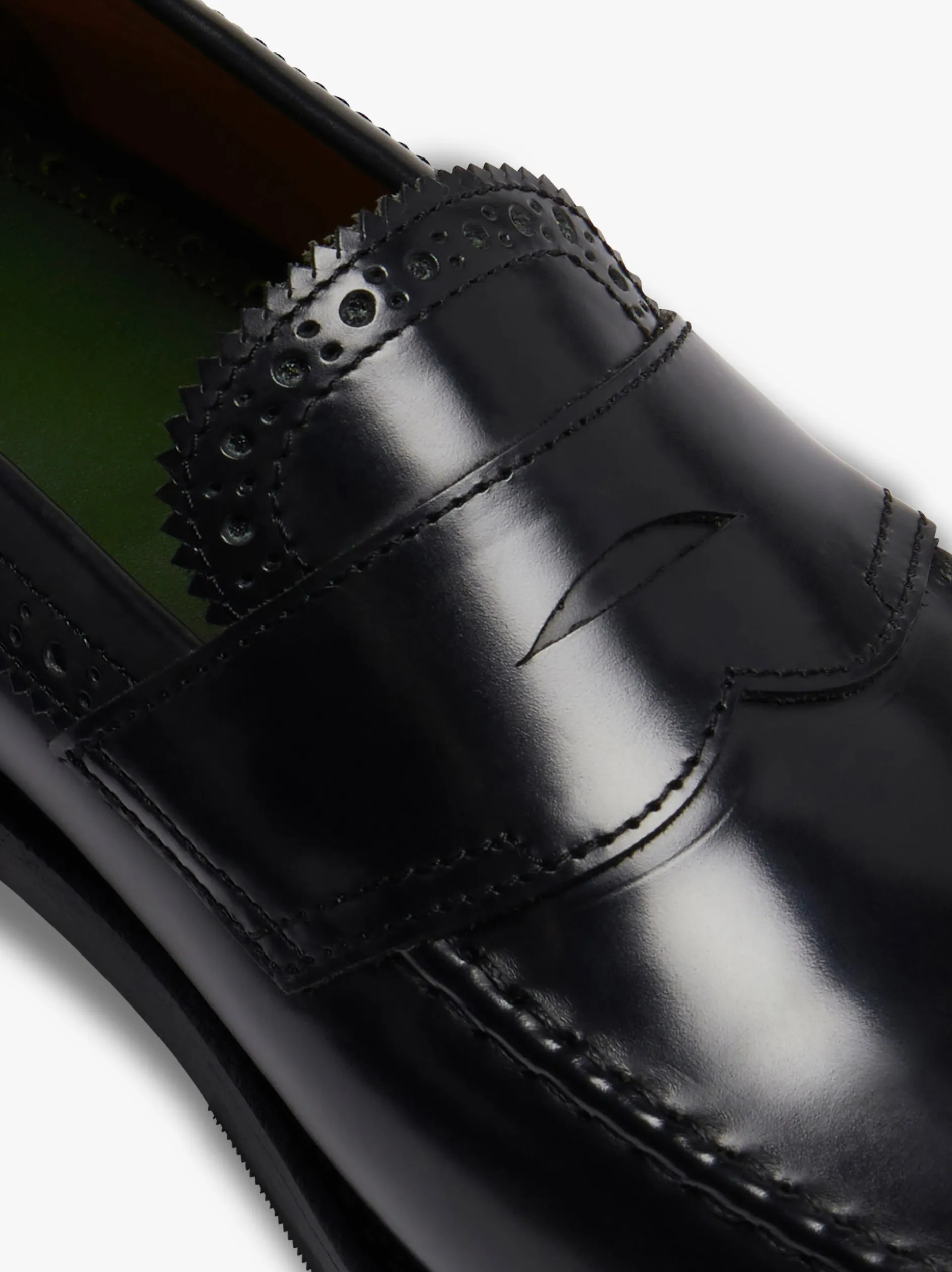 Monogram Loafers Black Leather