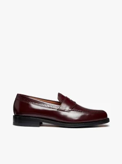 Monogram Loafers Wine Leather
