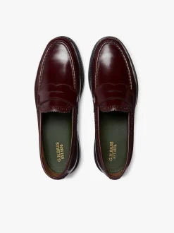 Monogram Loafers Wine Leather