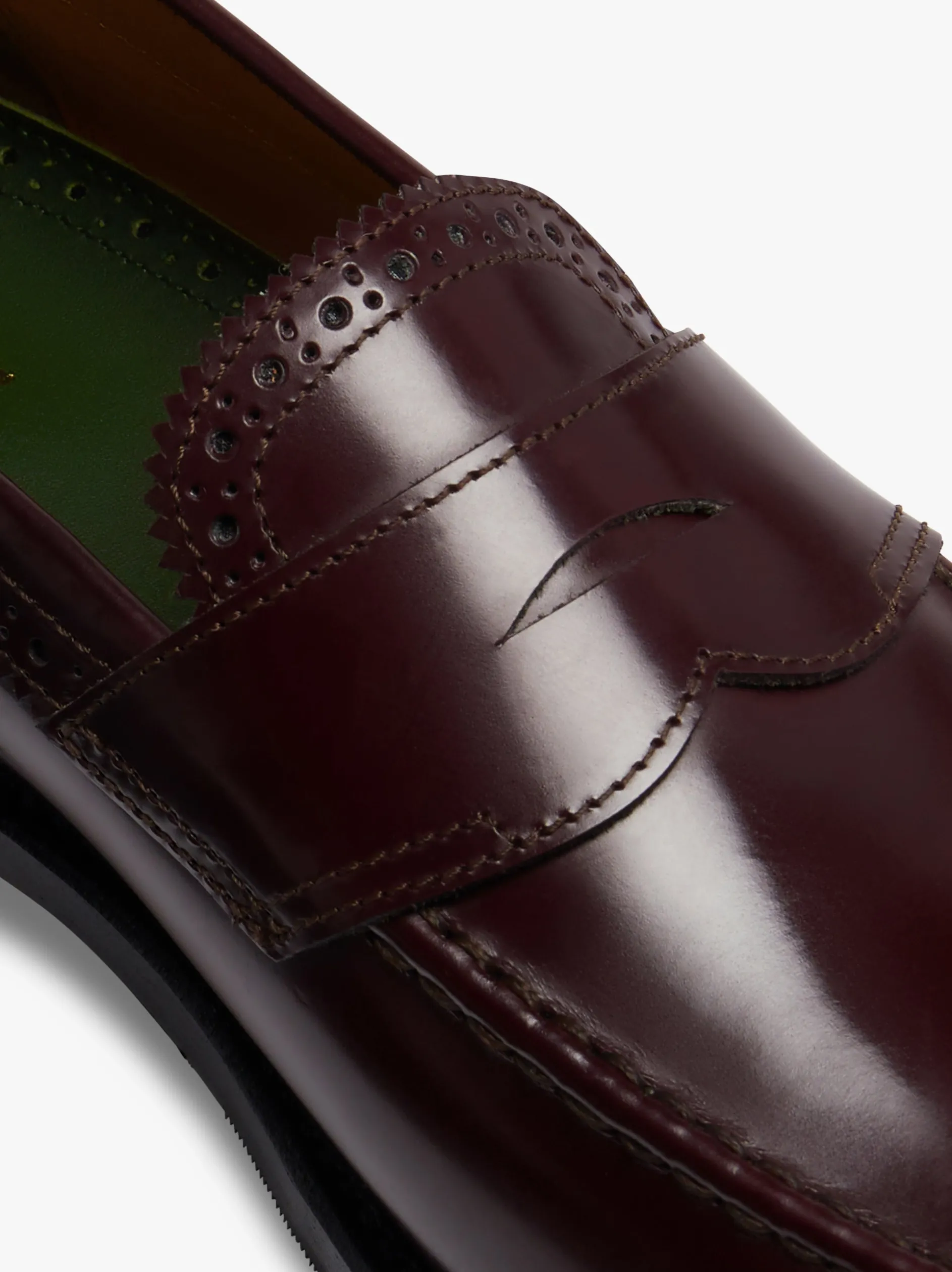 Monogram Loafers Wine Leather
