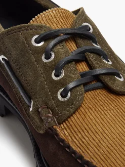 Ranger Camp Moc Dark Brown and Tan Corduroy