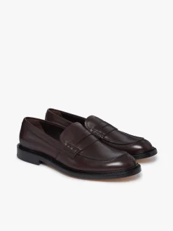 Stanford Penny Loafers Burnished Wine Leather