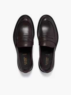 Stanford Penny Loafers Burnished Wine Leather
