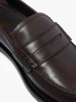 Stanford Penny Loafers Burnished Wine Leather