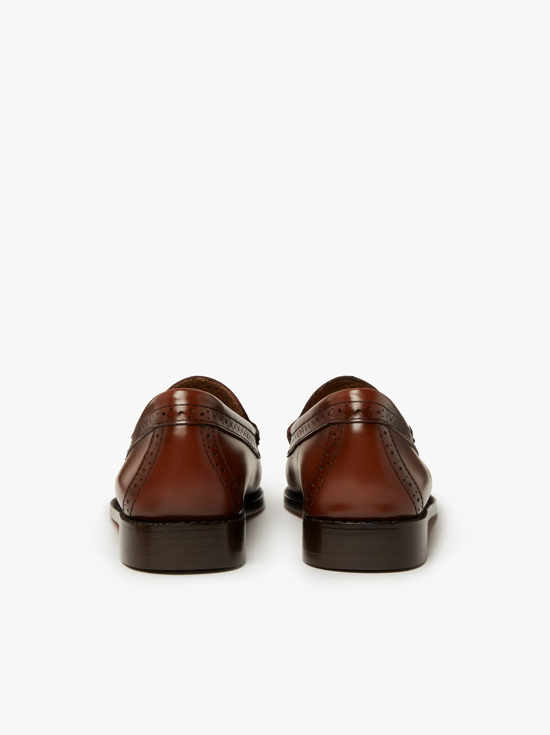 Weejuns Estelle Brogue Tassel Loafers Cognac Leather