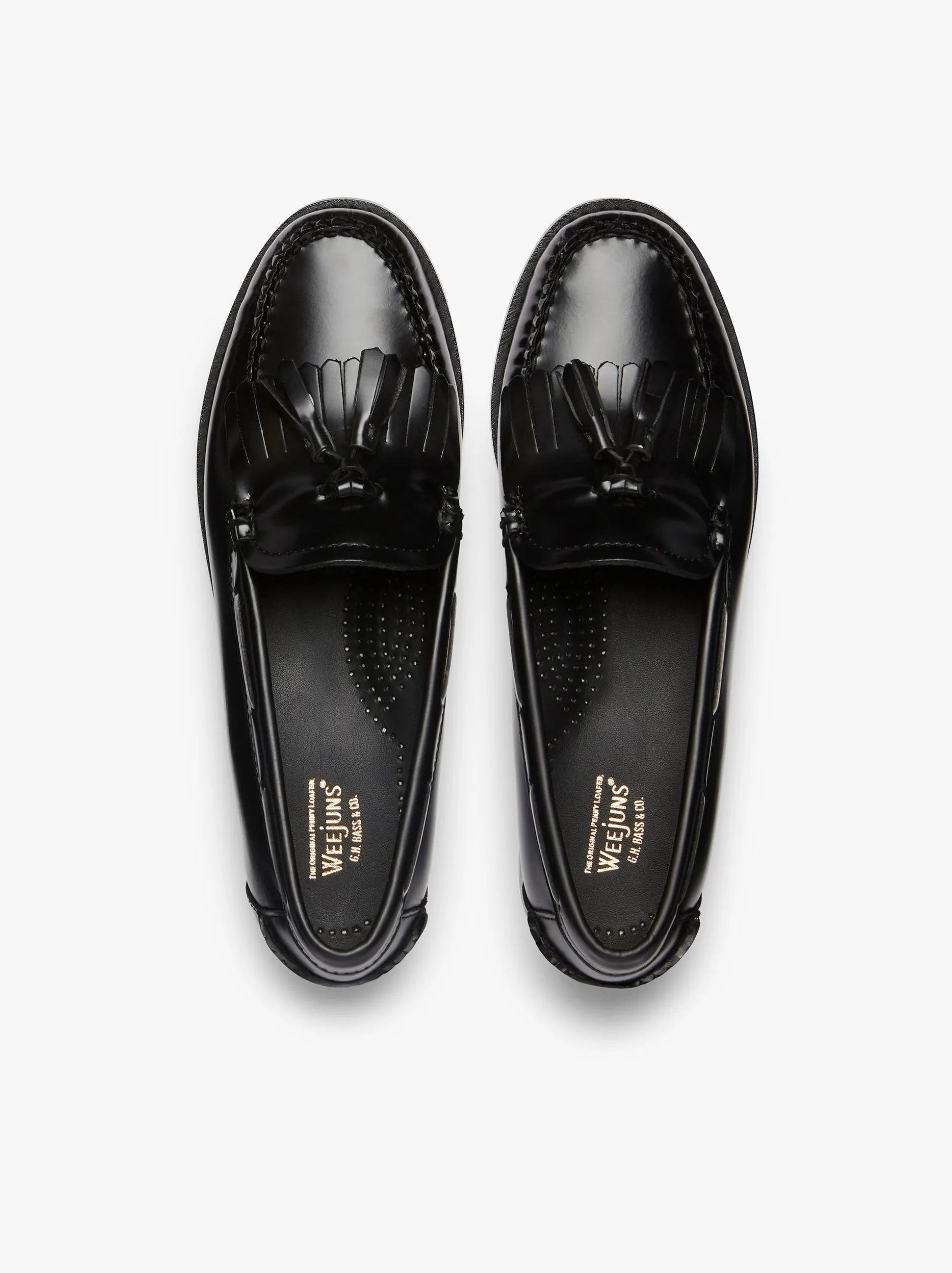 Weejuns Esther Kiltie Tassel Loafers Black Leather