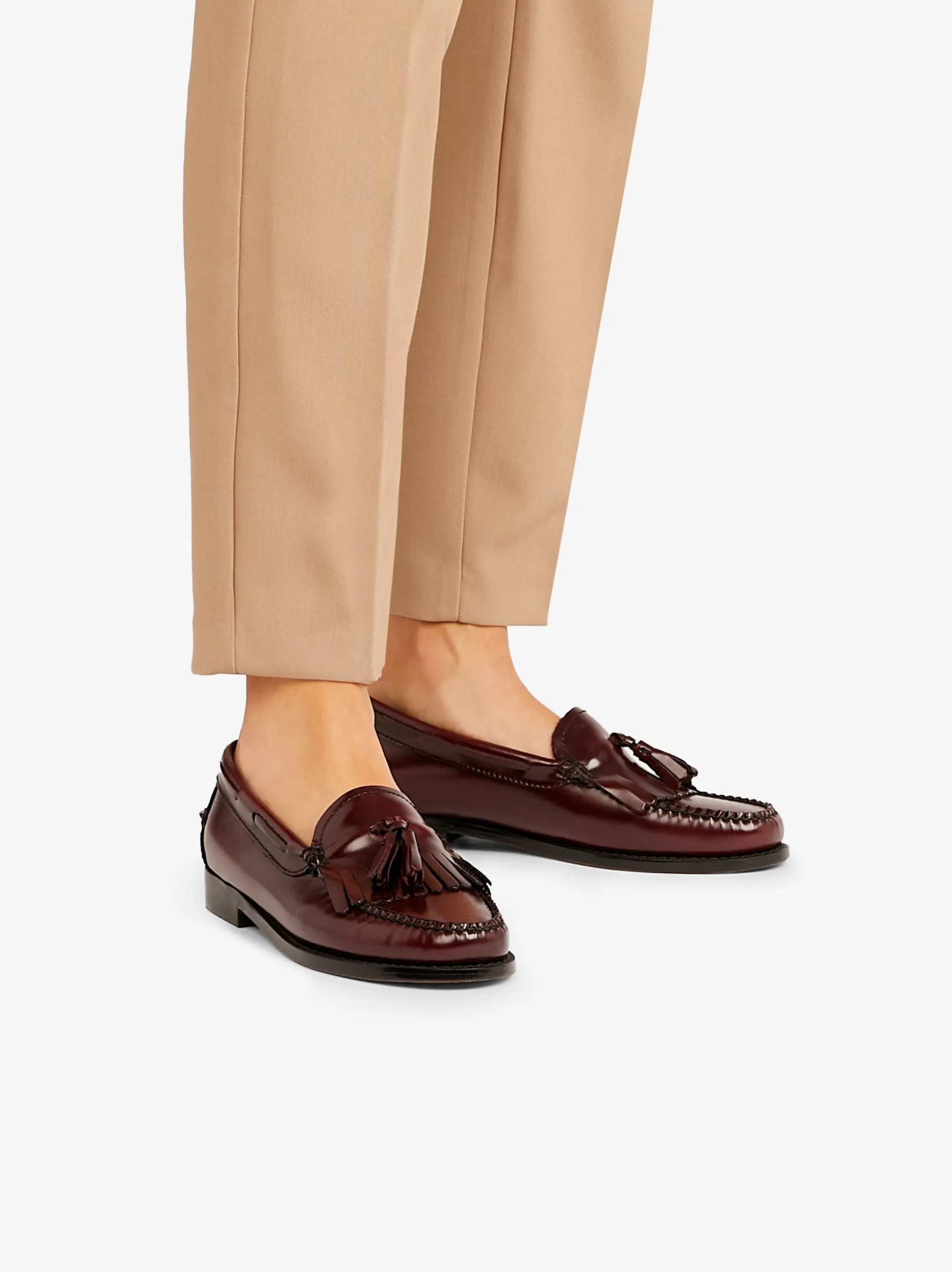 Weejuns Esther Kiltie Tassel Loafers Wine Leather