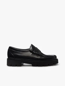 Weejuns Grace Super Lug Penny Loafers Black Leather