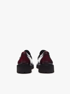 Weejuns Grace Super Lug Penny Loafers Wine Leather