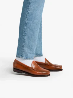 Weejuns Heritage Larson Penny Loafers Bombay Brown Leather