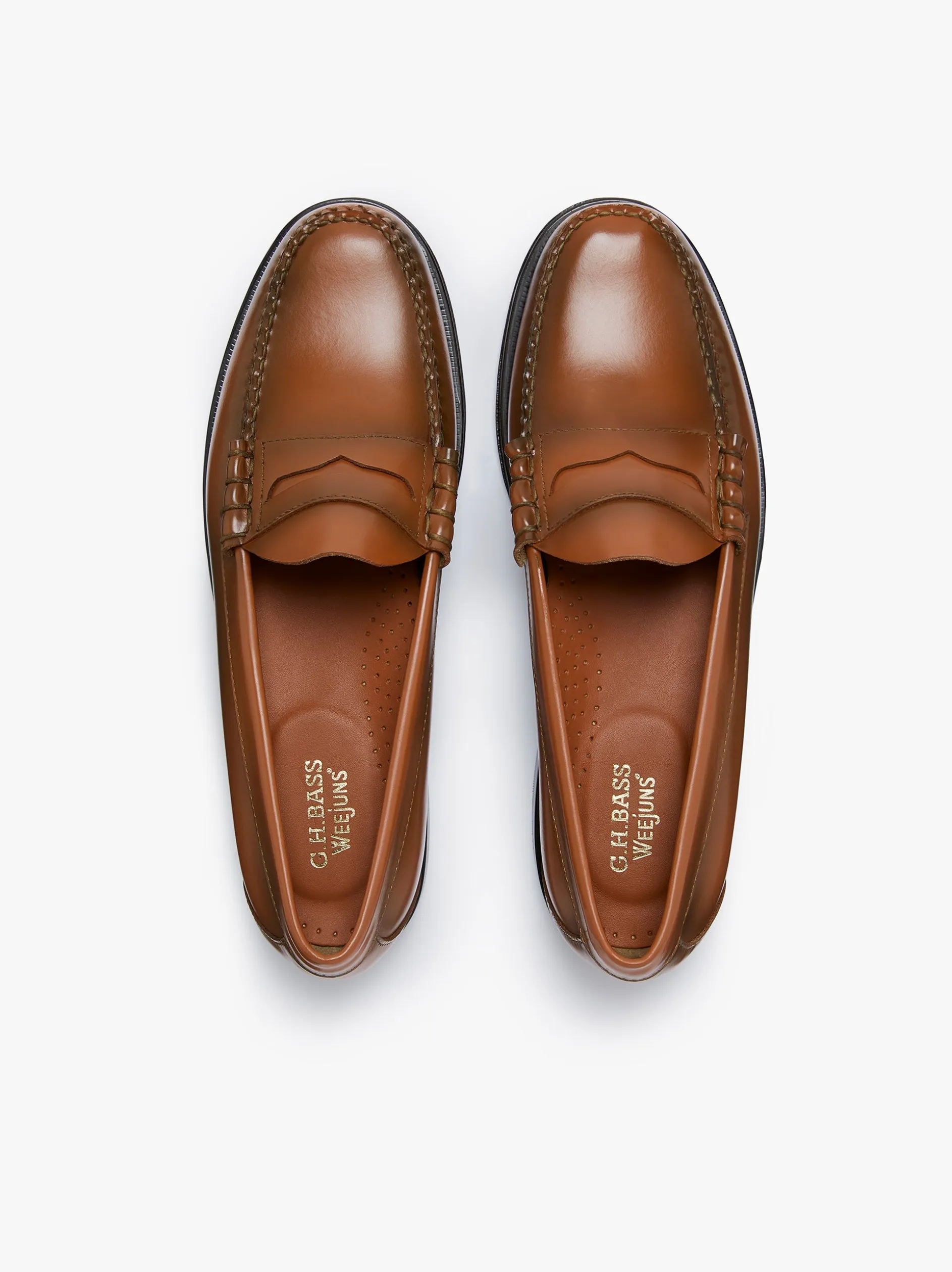 Weejuns Heritage Larson Penny Loafers Bombay Brown Leather