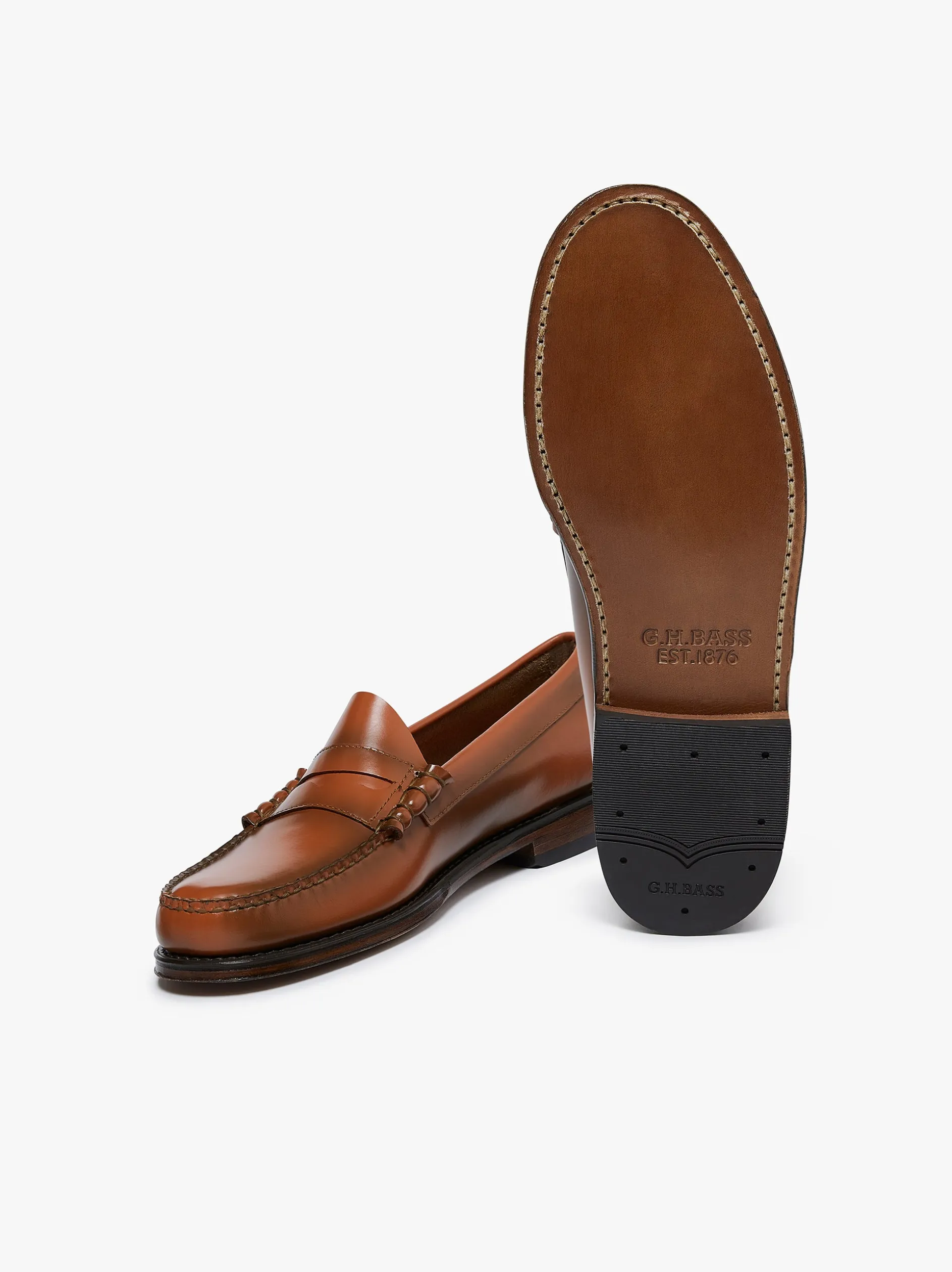 Weejuns Heritage Larson Penny Loafers Bombay Brown Leather