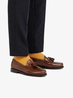 Weejuns Larkin Tassel Loafers Brown Leather