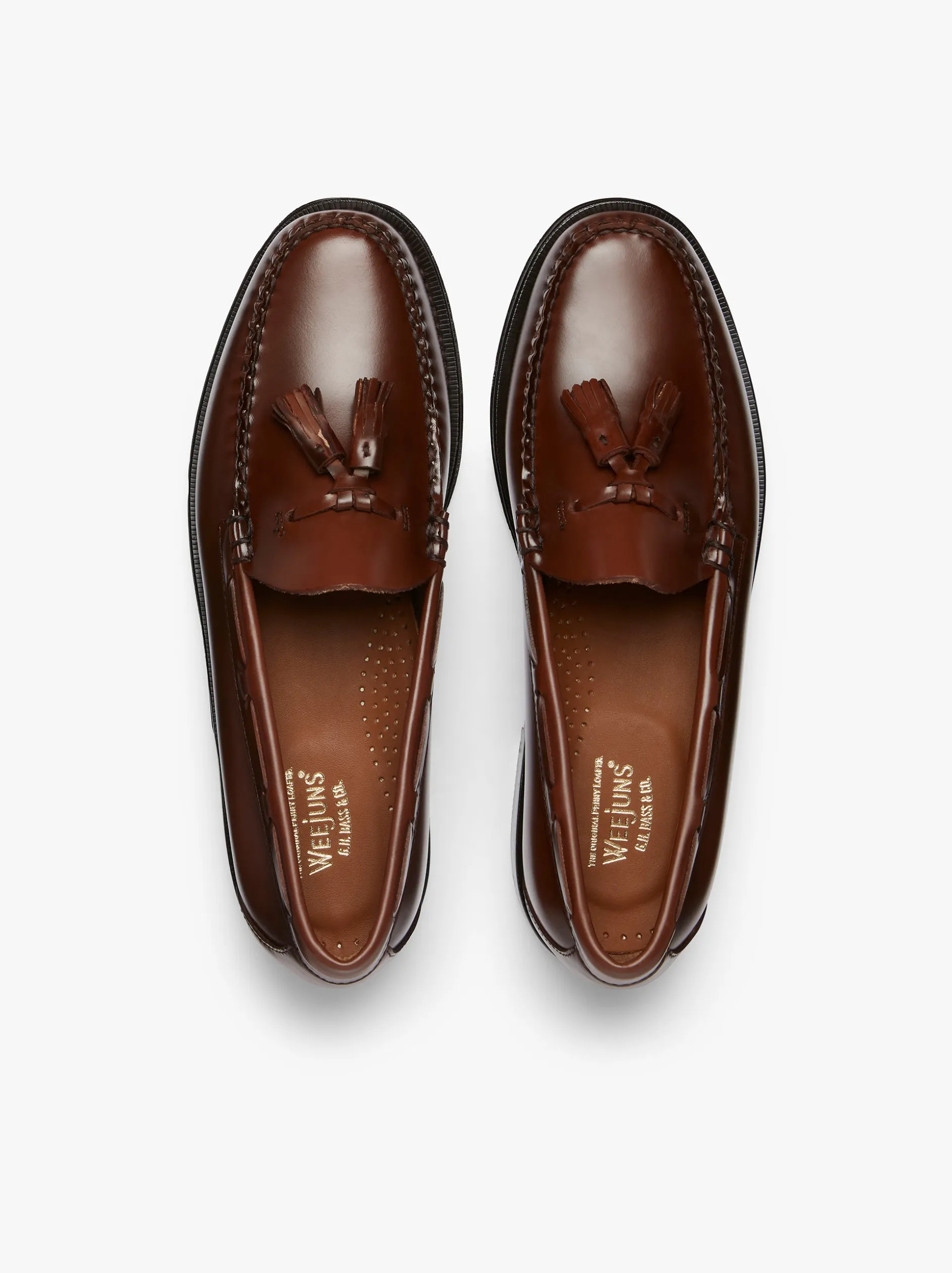 Weejuns Larkin Tassel Loafers Brown Leather
