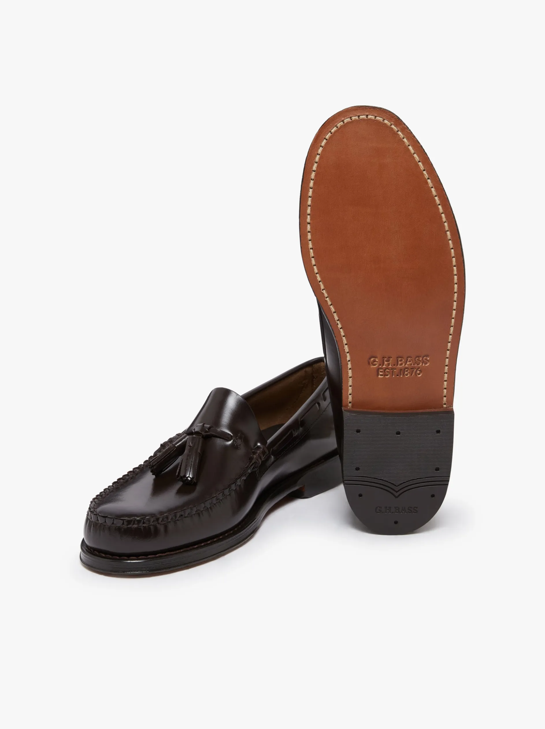 Weejuns Larkin Tassel Loafers Chocolate leather with leather sole