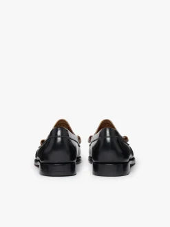 Weejuns Larson Colour Block Loafers Soft black, white and cognac leather