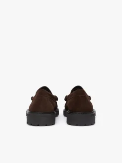 Weejuns Larson Lug Penny Loafers Chocolate suede