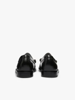 Weejuns Larson Penny Loafers Black & White Leather