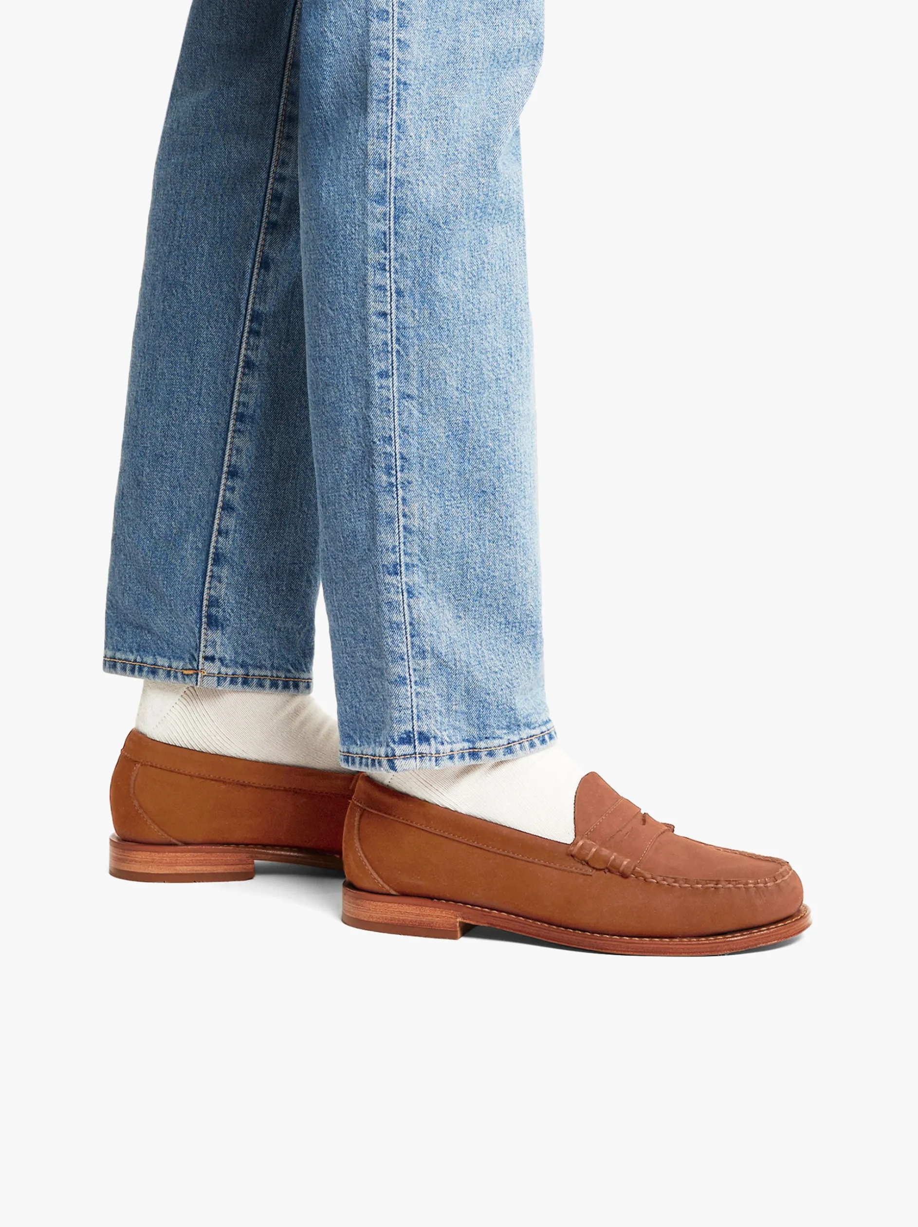 Weejuns Larson Penny Loafers Tan Nubuck