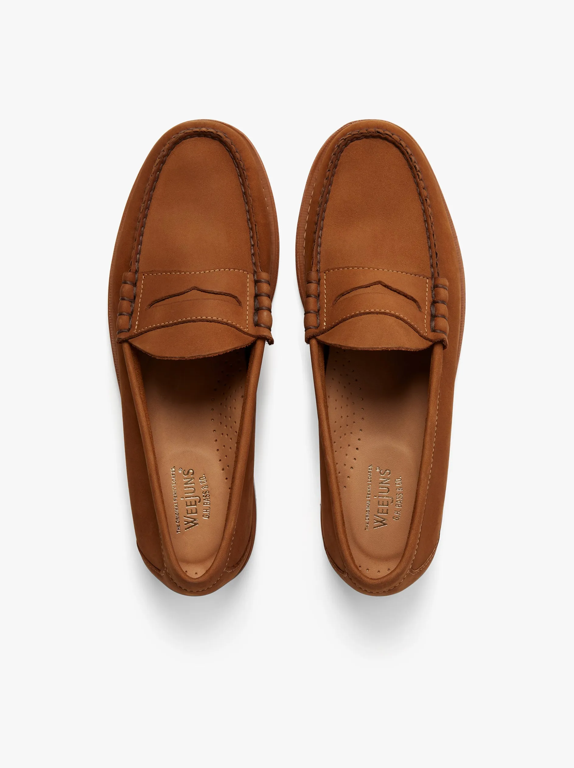 Weejuns Larson Penny Loafers Tan Nubuck