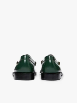 Weejuns Larson Penny Loafers Green & White Leather