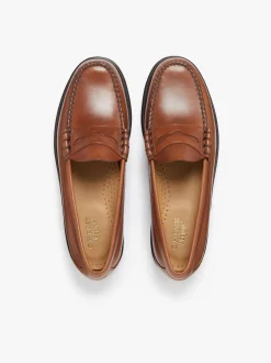 Weejuns Larson Penny Loafers Tan pull up leather