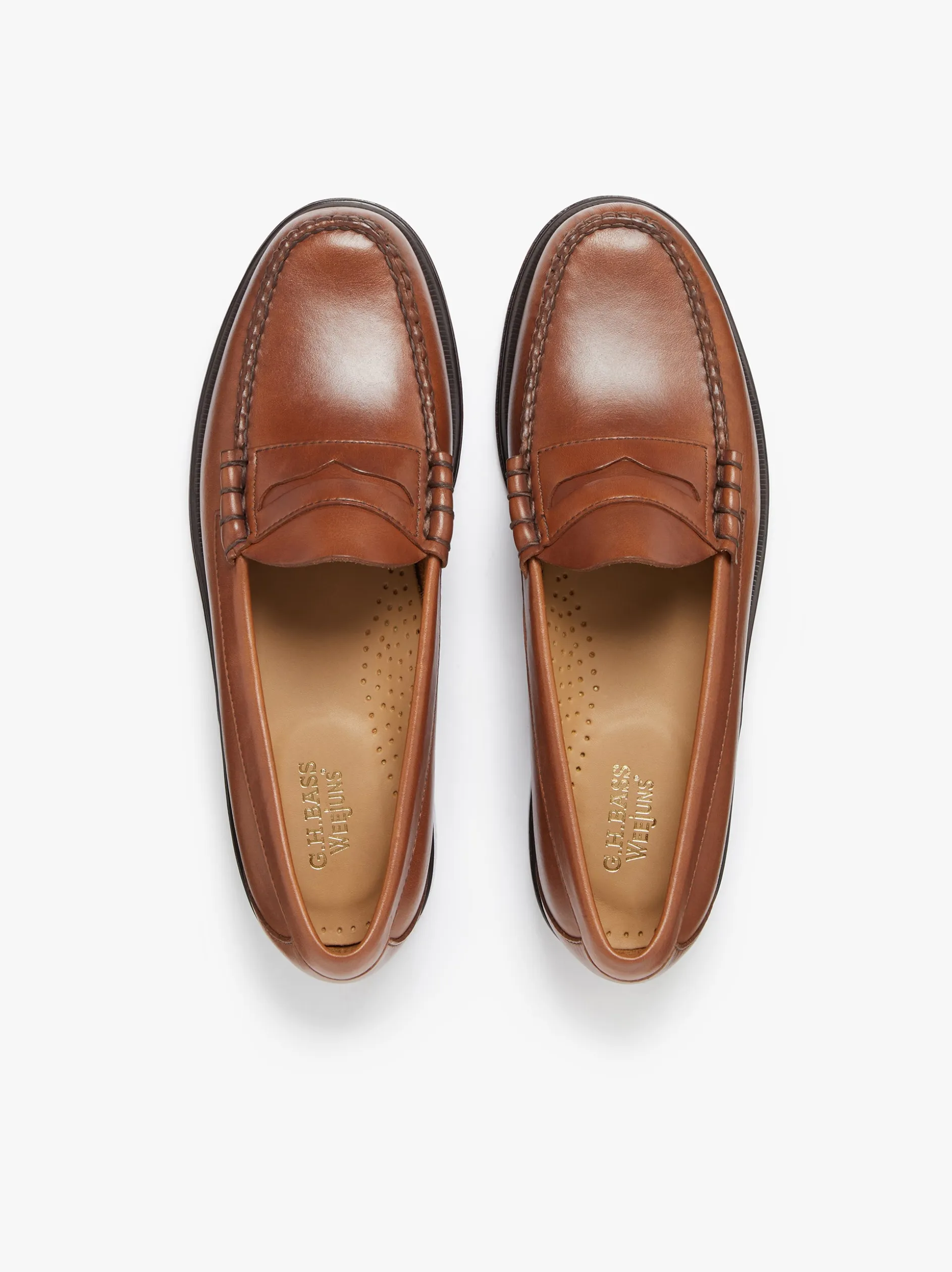 Weejuns Larson Penny Loafers Tan pull up leather
