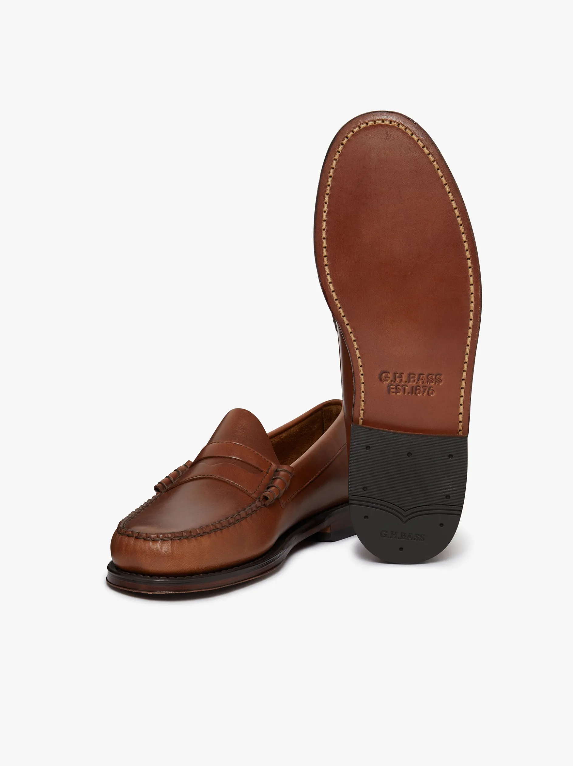 Weejuns Larson Penny Loafers Tan pull up leather