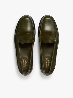 Weejuns Larson Penny Loafers Olive green leather