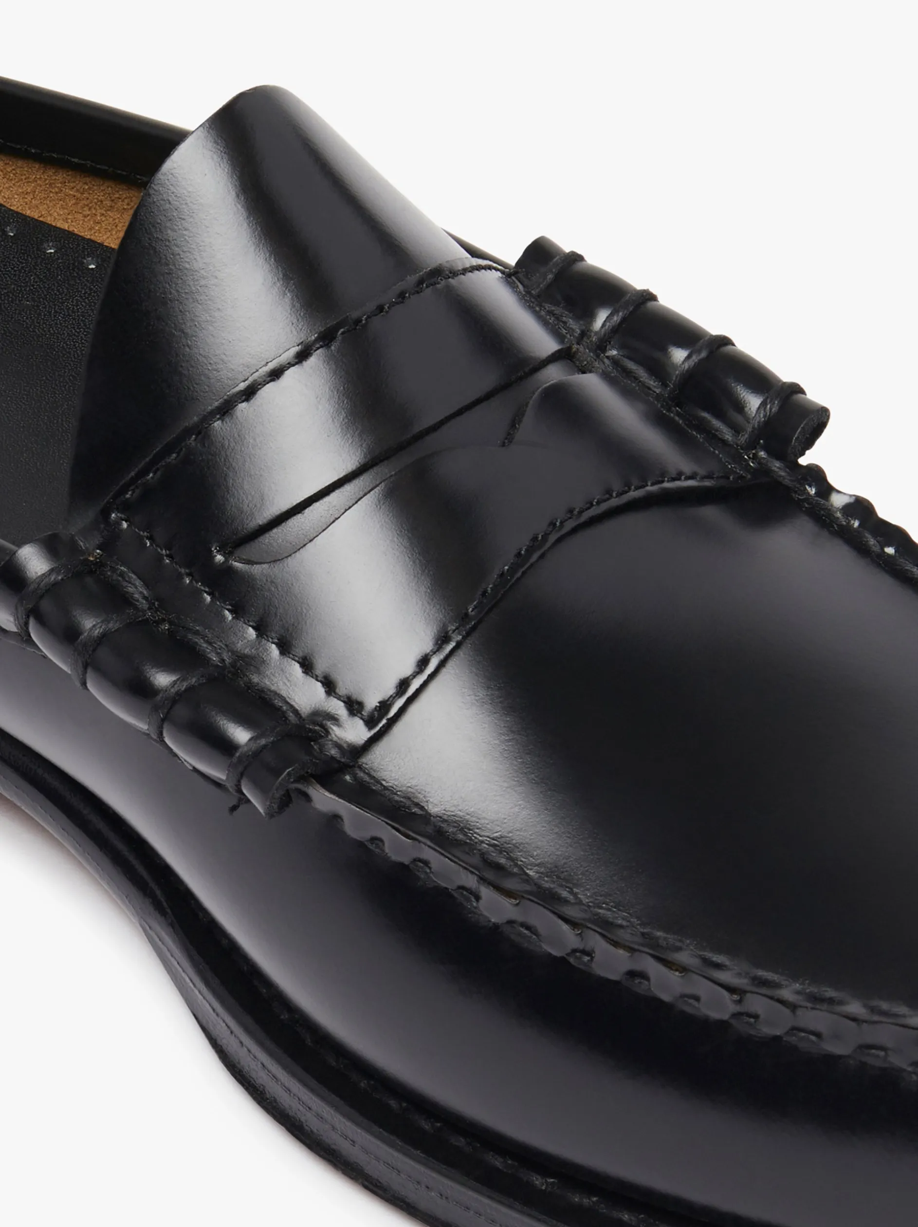 Weejuns Larson Penny Slides Black Leather