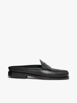 Weejuns Larson Penny Slides Black leather with leather sole