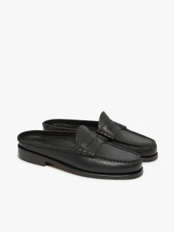 Weejuns Larson Penny Slides Black leather with leather sole
