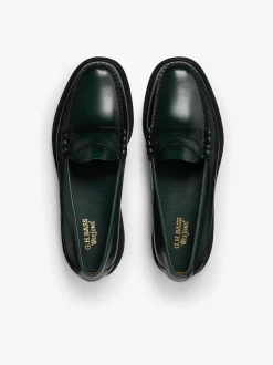 Weejuns Larson Step Penny Loafers Dark green leather