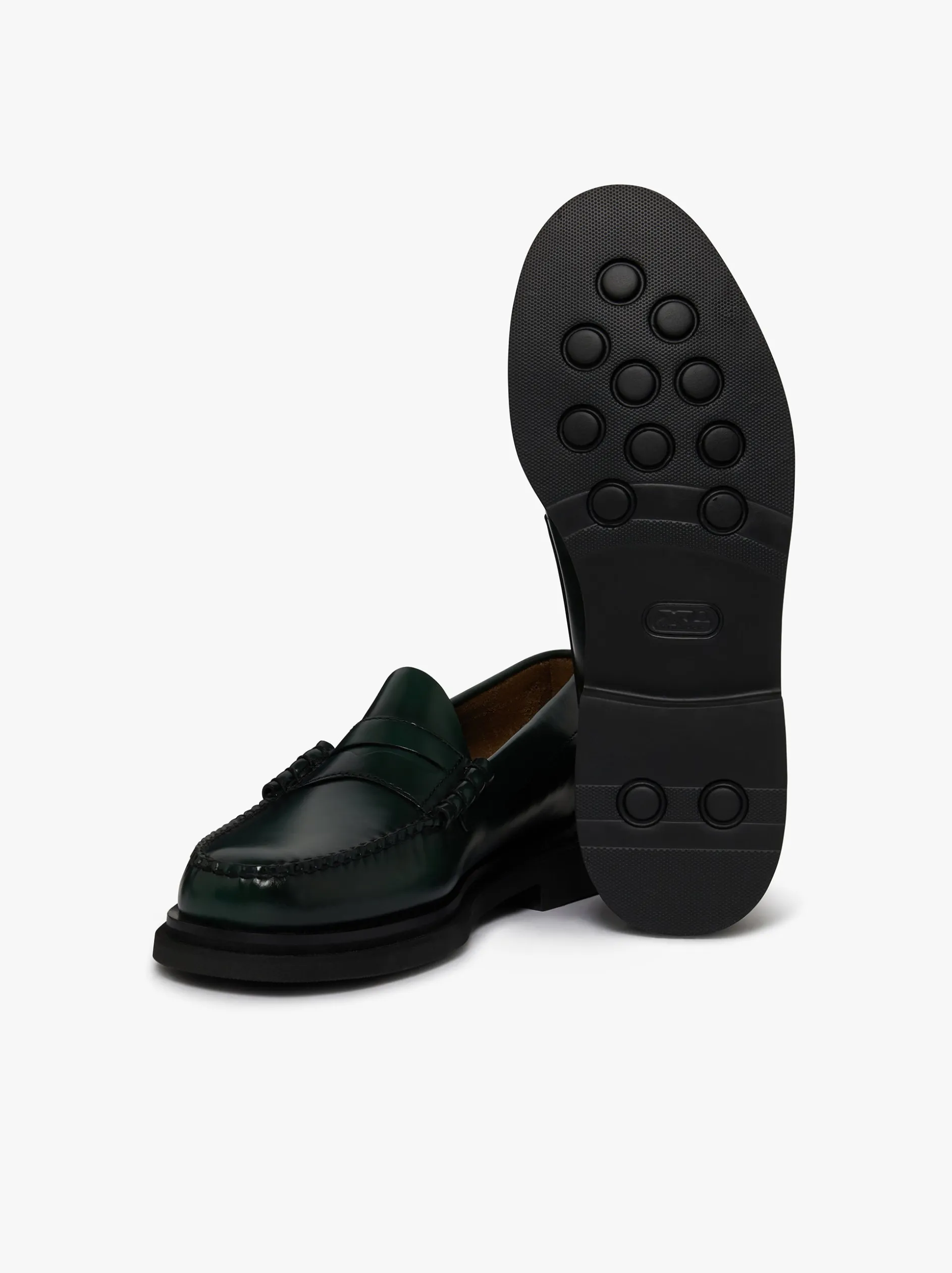 Weejuns Larson Step Penny Loafers Dark green leather
