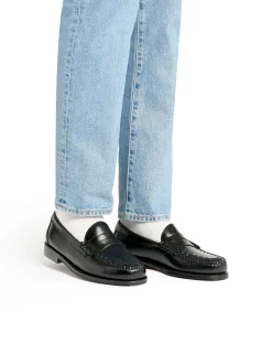 Weejuns Larson Weave Loafers Black Leather