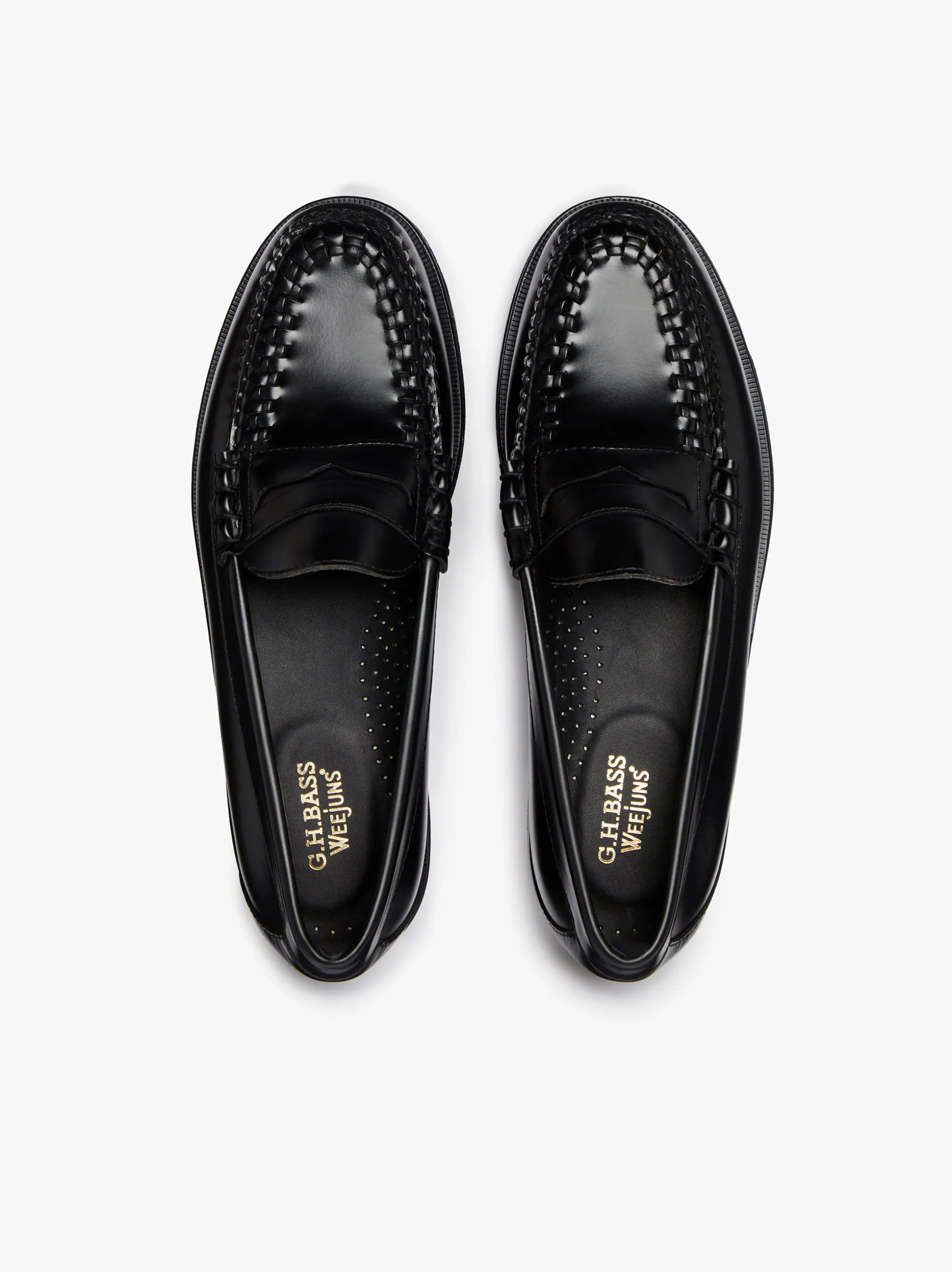 Weejuns Larson Weave Loafers Black Leather