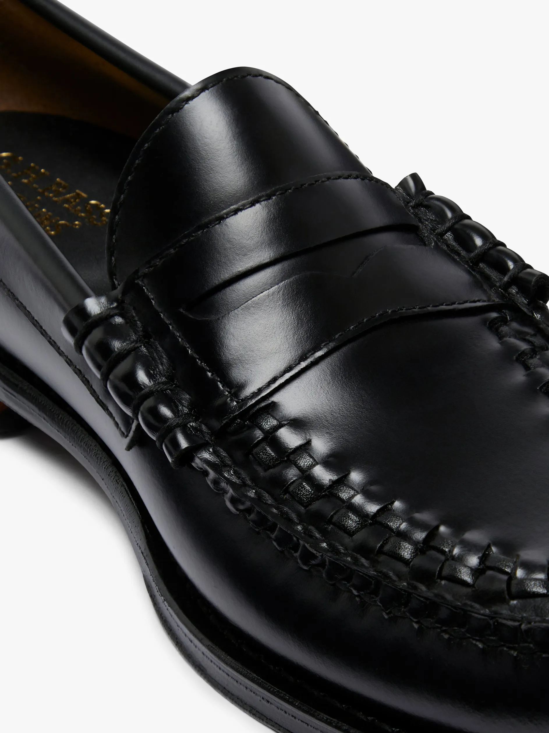 Weejuns Larson Weave Loafers Black Leather