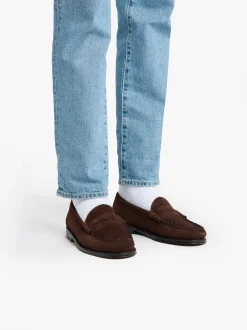 Weejuns Larson Weave Loafers Chocolate Suede