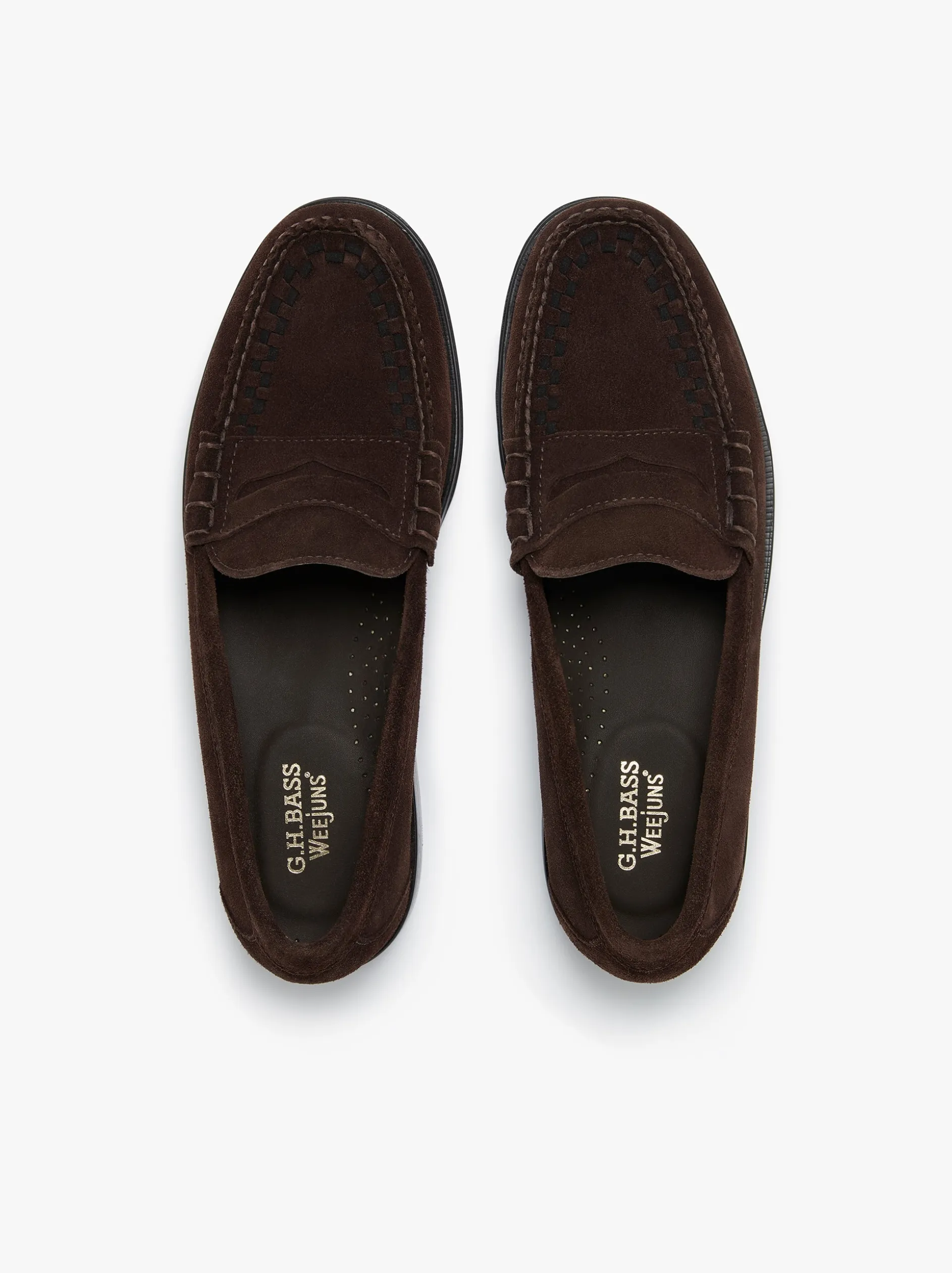 Weejuns Larson Weave Loafers Chocolate Suede