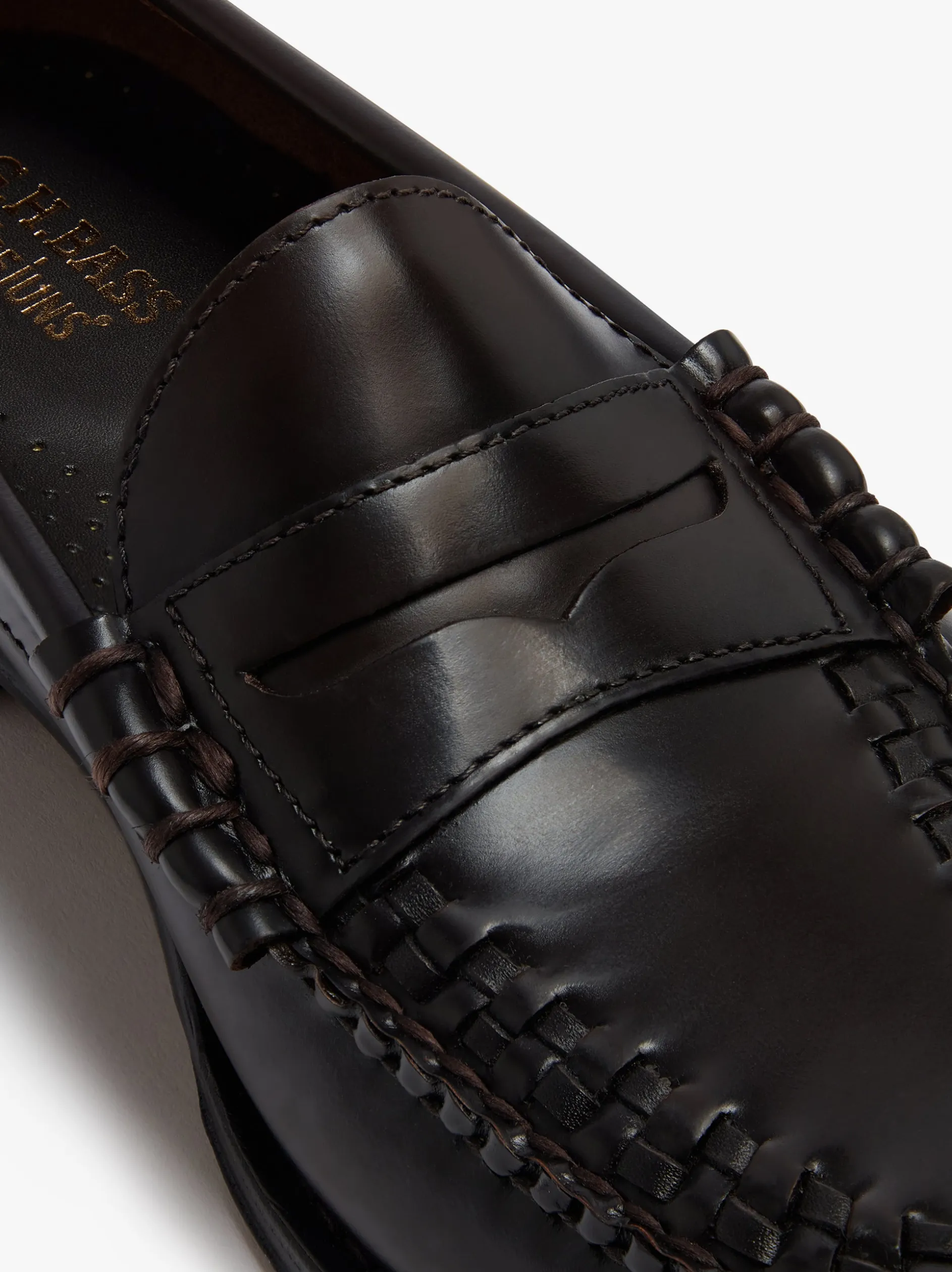 Weejuns Larson Weave Loafers Chocolate leather