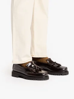 Weejuns Layton II Kiltie Lug Loafers Chocolate leather