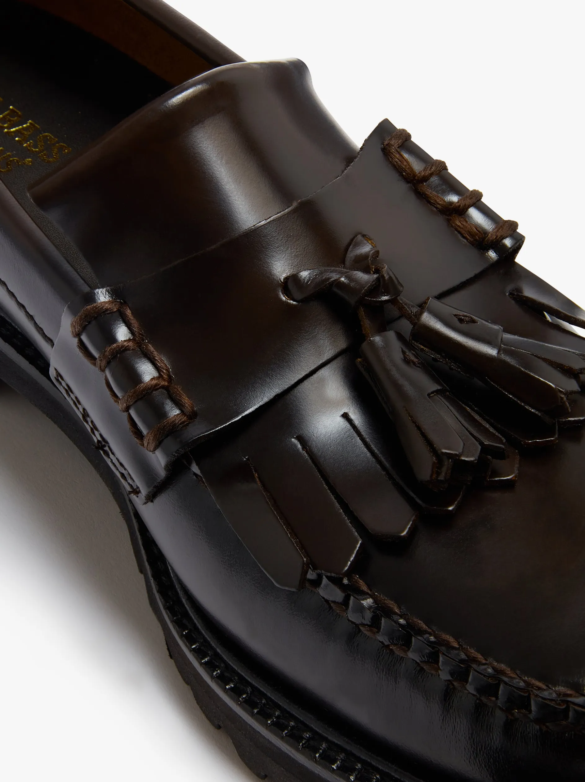 Weejuns Layton II Kiltie Lug Loafers Chocolate leather