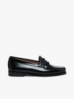 Weejuns Lola Whipstitch Loafers Black Leather