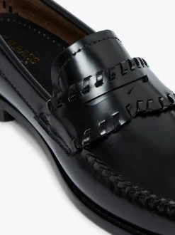 Weejuns Lola Whipstitch Loafers Black Leather