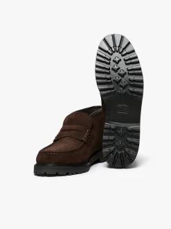 Weejuns Lug Boots Chocolate Suede